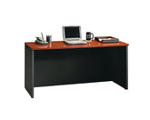 Sauder® Via 60"W Computer Desk Credenza "Classic Cherry/Soft Black"